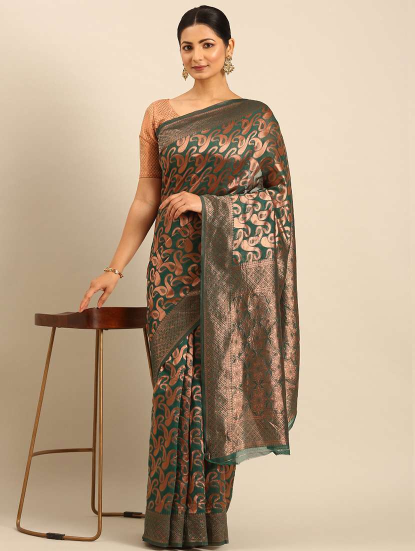 women self design banarasi saree with blouse - 21500014 - Zoom Image - 0