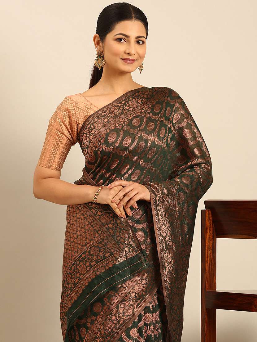 women self design banarasi saree with blouse - 21500020 - Standard Image - 3