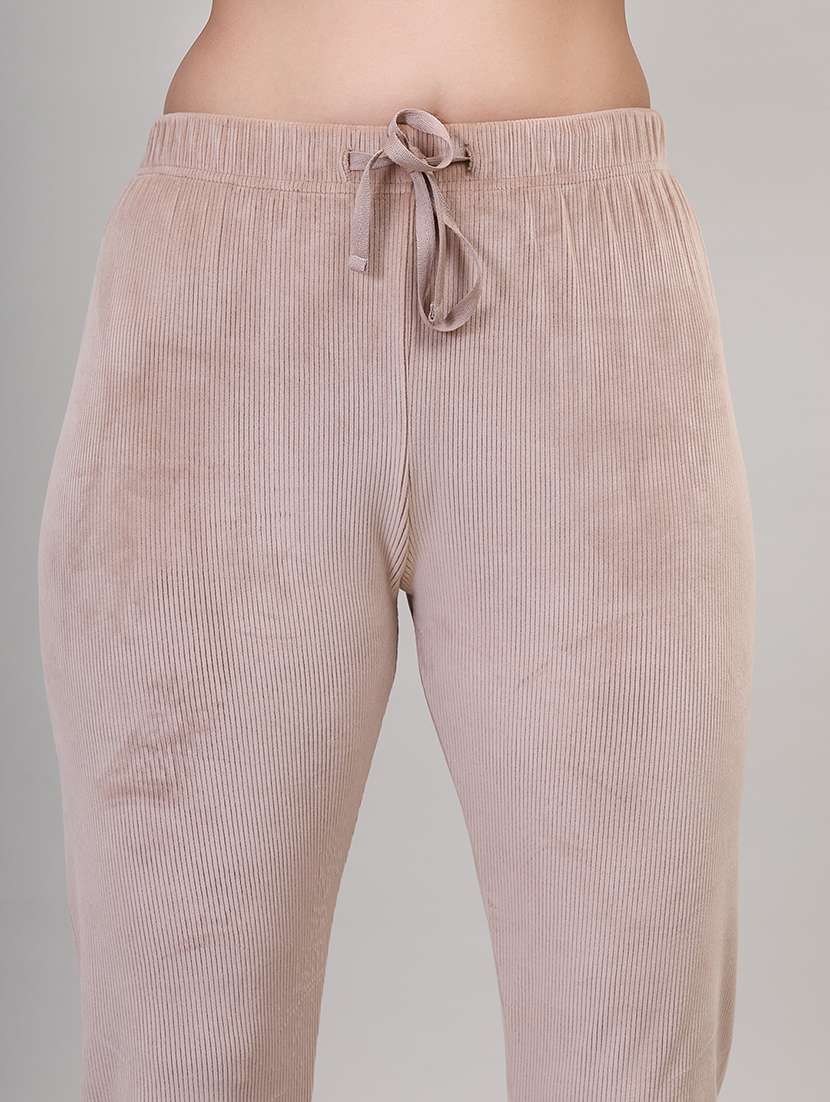 women hooded solid pyjama nightwear set - 21500052 -  Standard Image - 5