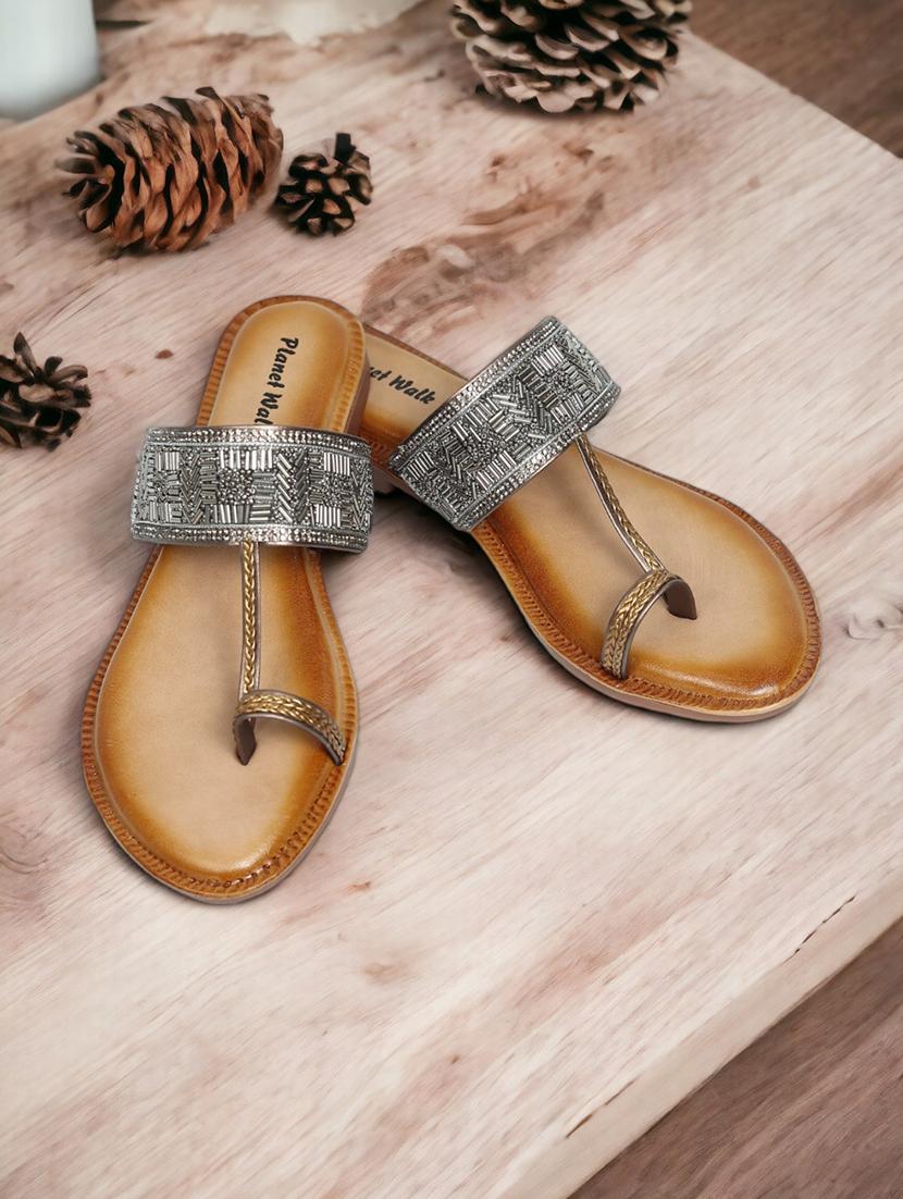 grey synthetic slip on sandals - 21500391 -  Zoom Image - 0