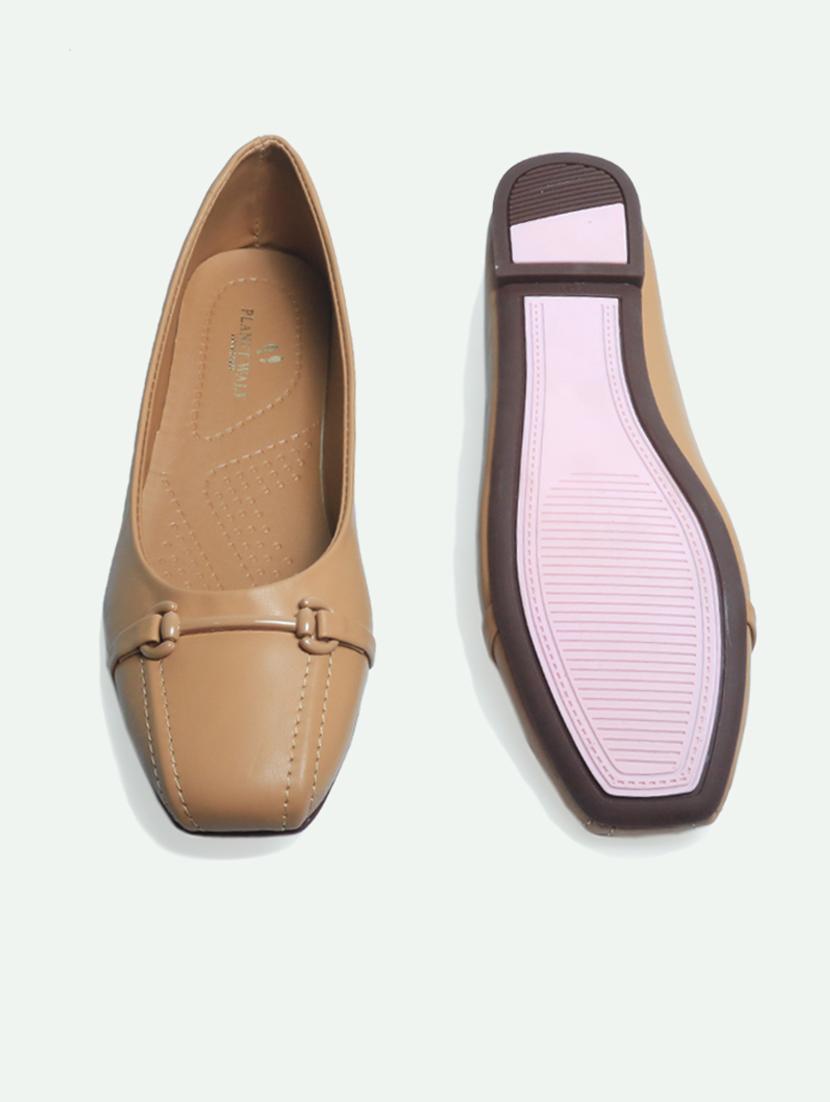 tan synthetic ballerina - 21500433 - Standard Image - 5