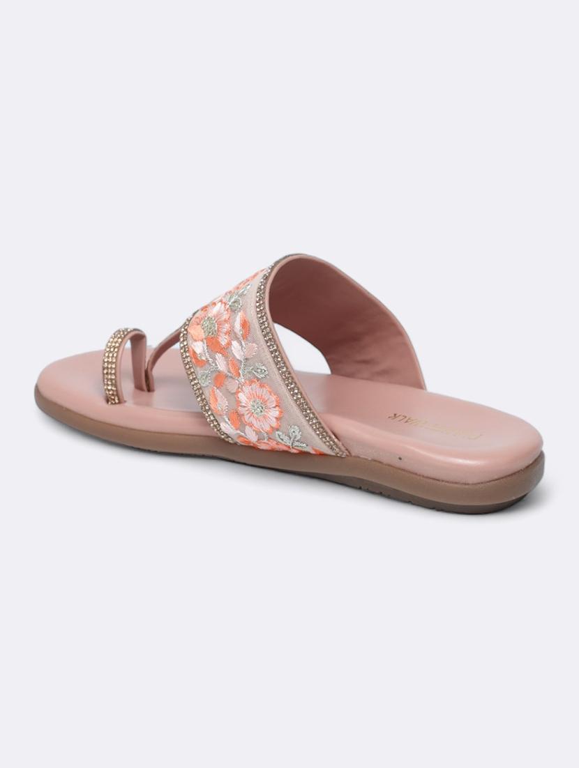 pink synthetic slip on sandals - 21500445 - Standard Image - 3