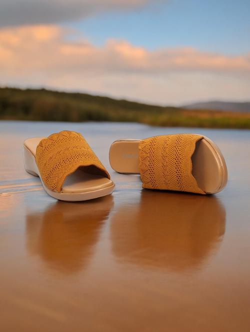 women tan slip on wedge - 21500464 - Standard Image - 0