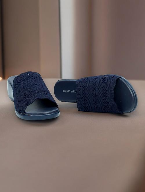 blue mesh slip on sandals - 21500465 -  Standard Image - 0