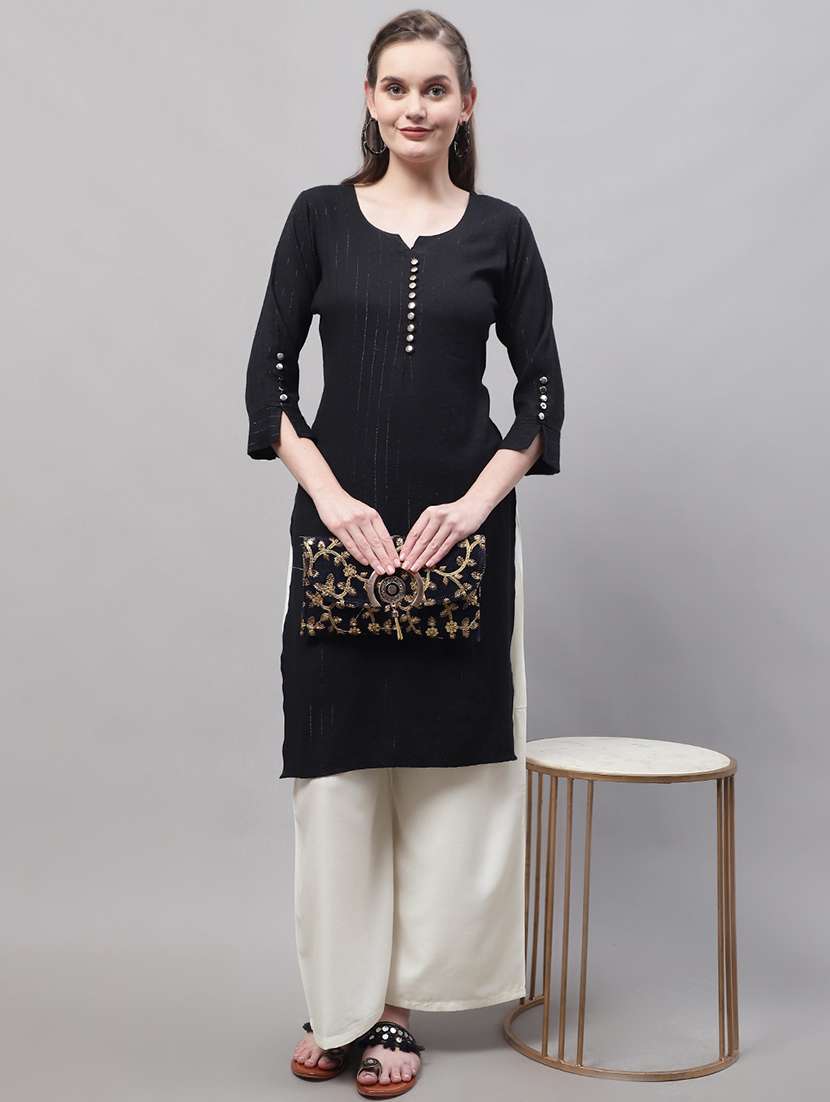 women multicolored solid set of 2 palazzos - 21500729 -  Standard Image - 3