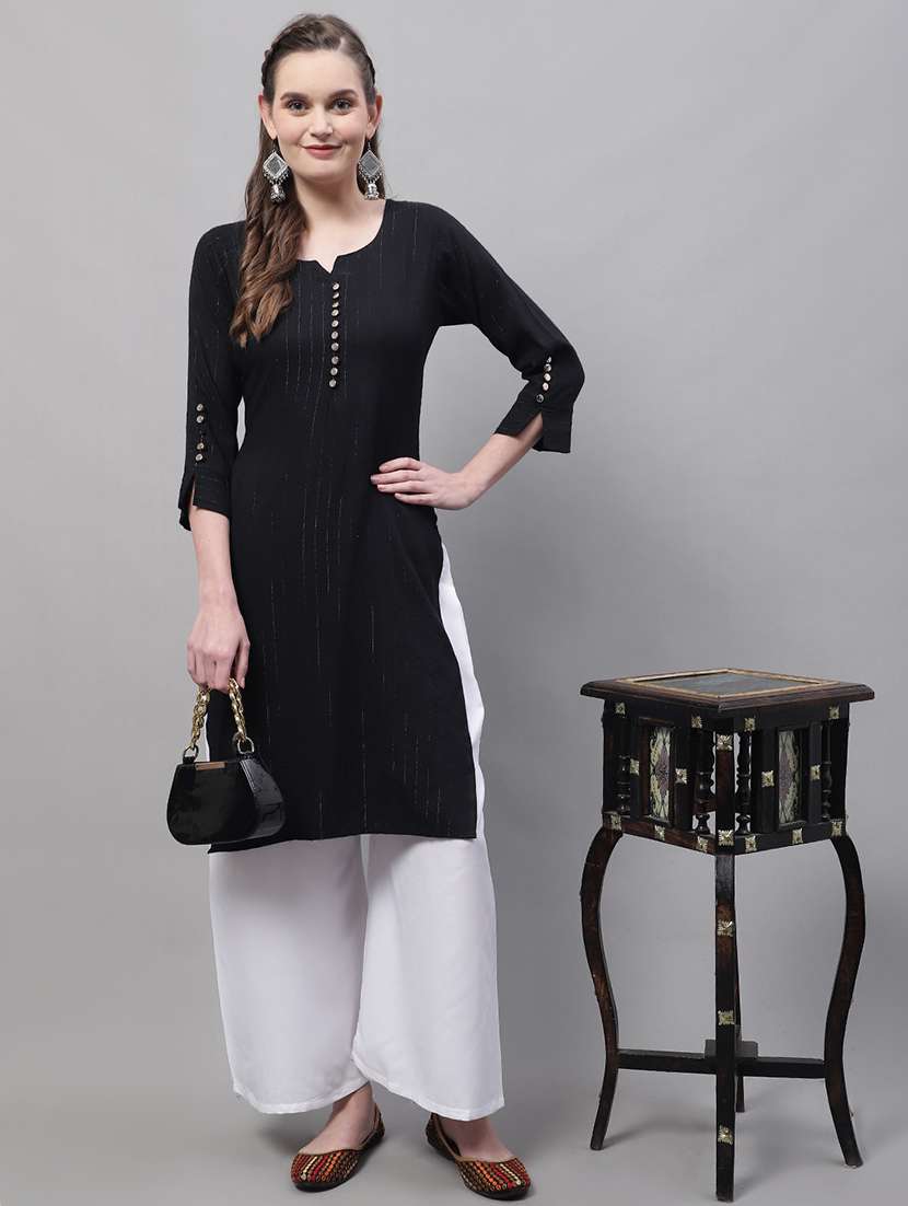 women multicolored solid set of 2 palazzos - 21500777 -  Standard Image - 3