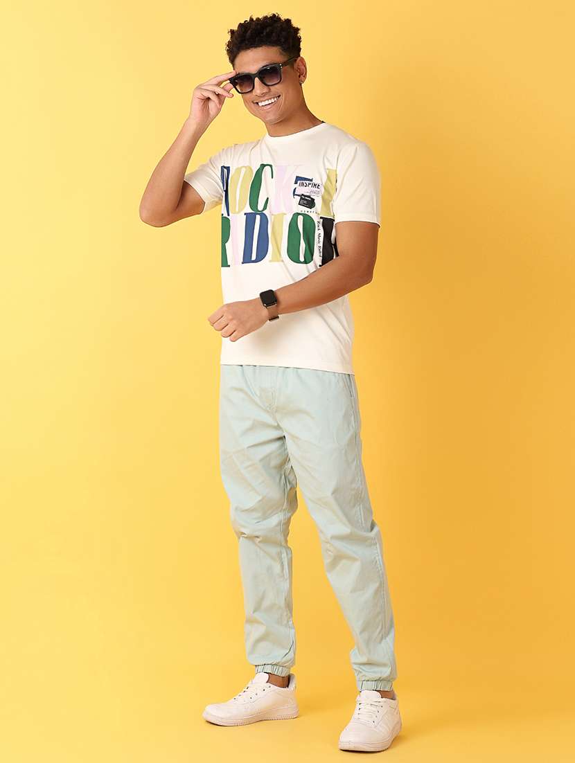 men off white cotton front print t-shirt - 21500847 - Standard Image - 3