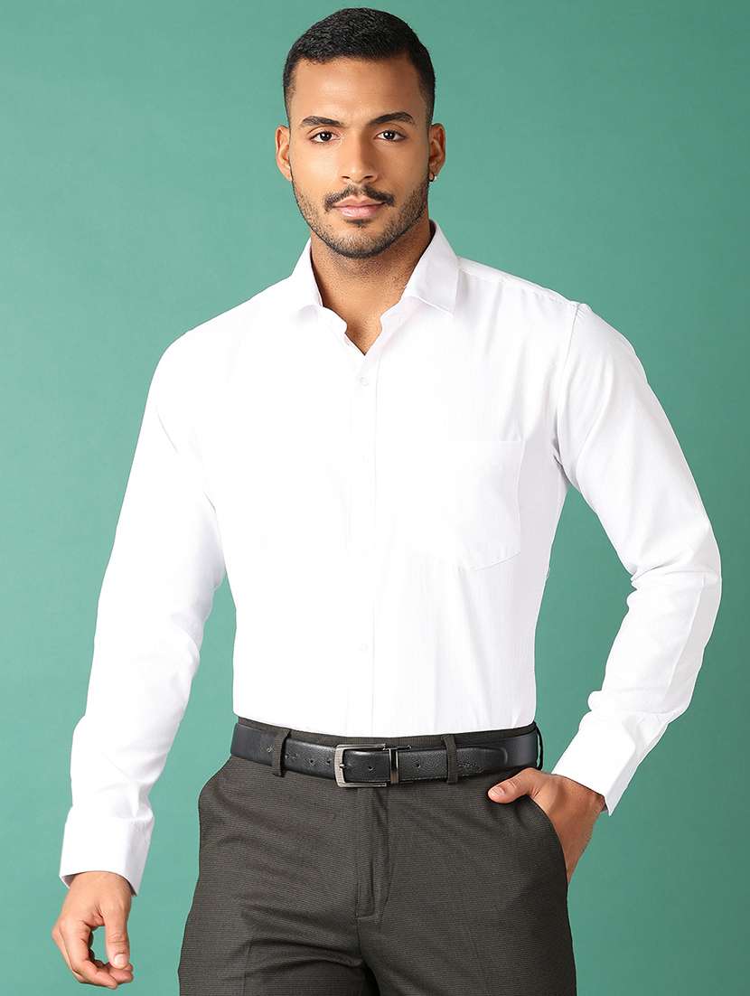 men self design long sleeves formal shirt