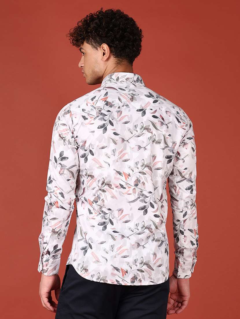 men long sleeves printed casual shirt - 21500889 -  Standard Image - 3