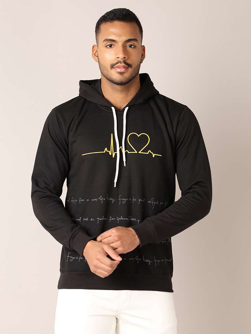 men front print long sleeve sweatshirt