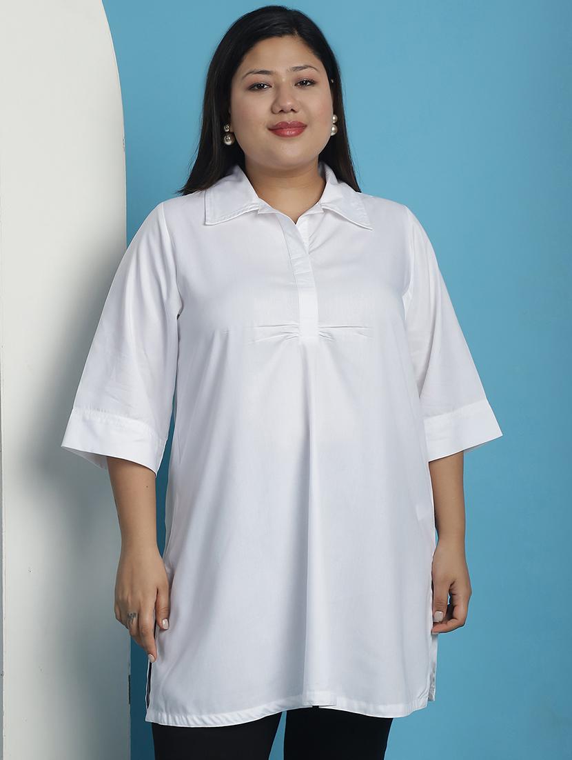 white solid regular top - 21501087 - Zoom Image - 0