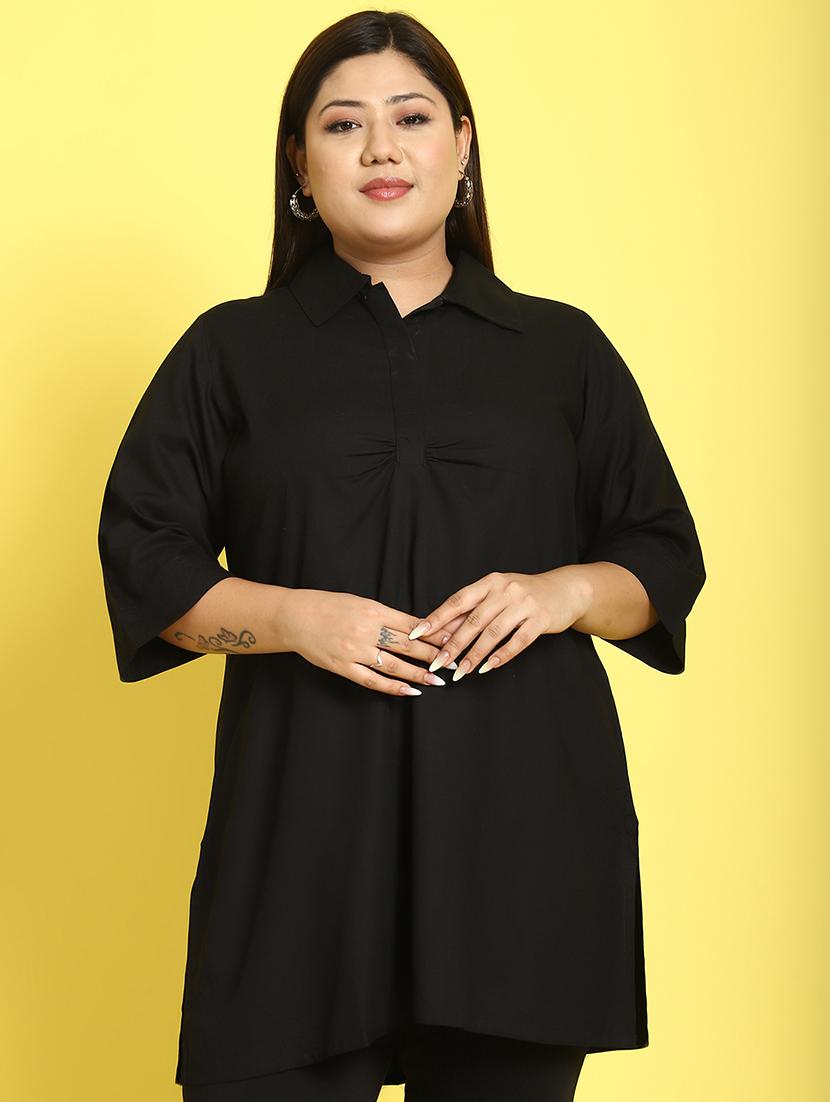 black solid regular top - 21501090 -  Zoom Image - 0