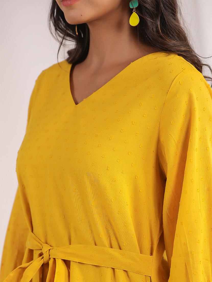 yellow self-designed a-line dress - 21501487 - Standard Image - 5