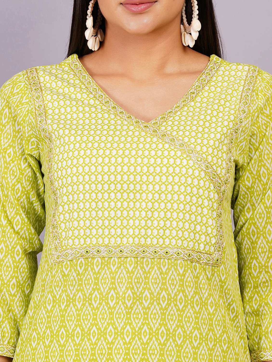 women three quarter sleeve kurta pant with dupatta set - 21501566 -  Standard Image - 5