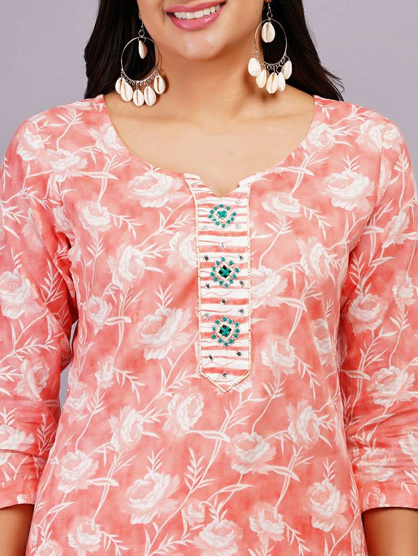 women orange printed suit set - 21501650 -  Standard Image - 5