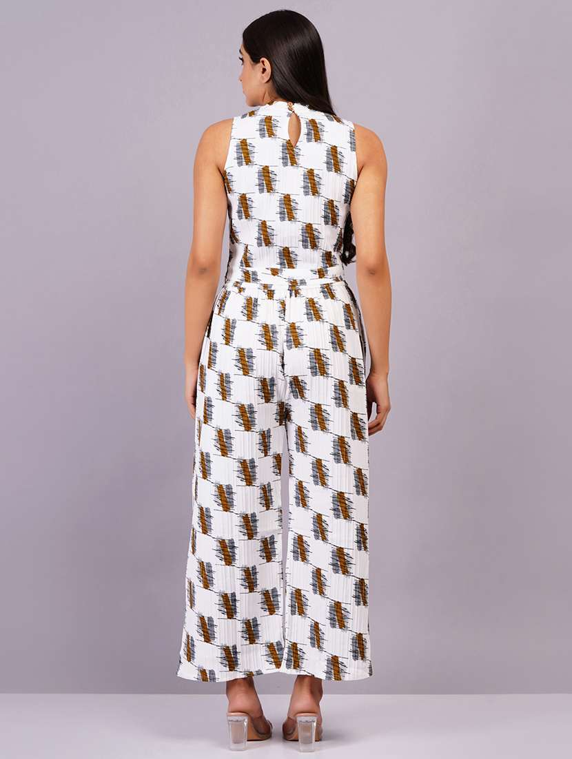 women white printed top & palazzo co-ord set - 21501692 - Standard Image - 3