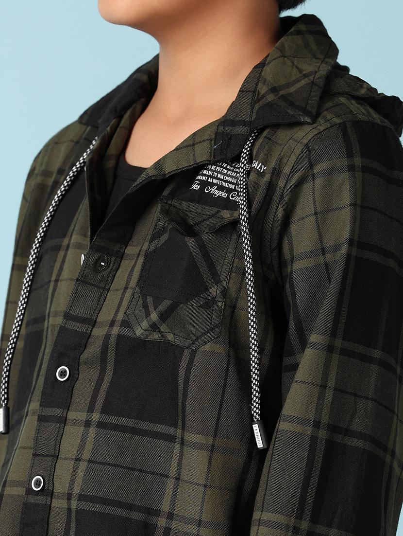 boys checkered long sleeve casual shirt - 21501776 - Standard Image - 5