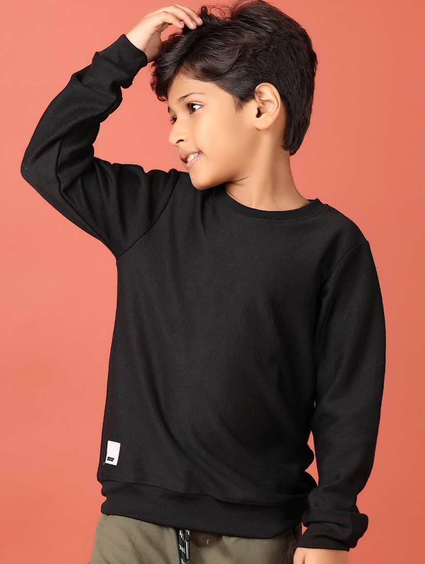 boys long sleeves plain t-shirt - 21501822 -  Standard Image - 3