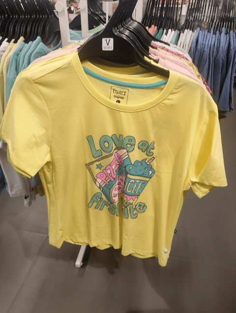 light yellow single jersey tshirt - 21501836 -  Standard Image - 0