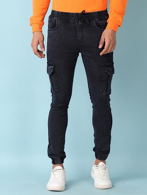 men solid mid rie slim fit cargo - 21501893 -  Standard Image - 0