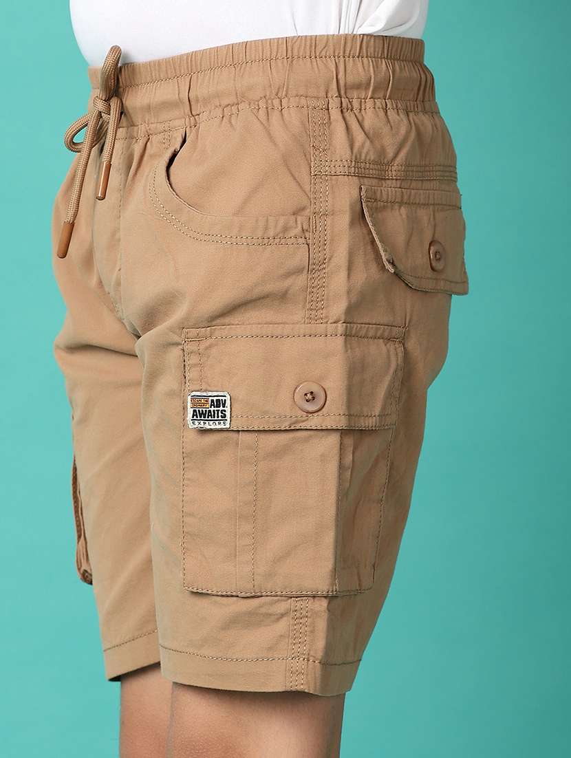 boys solid mid rise shorts with drawstring - 21501898 -  Standard Image - 5