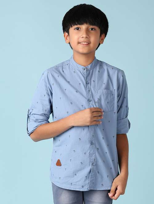 boys printed long sleeve casual shirt - 21501946 -  Standard Image - 0