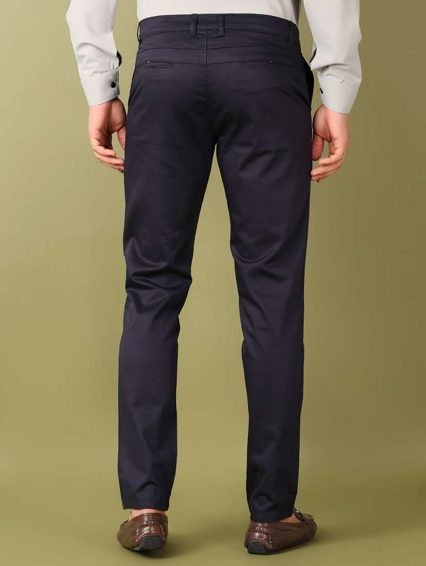 men mid rise solid chinos - 21502282 -  Standard Image - 3