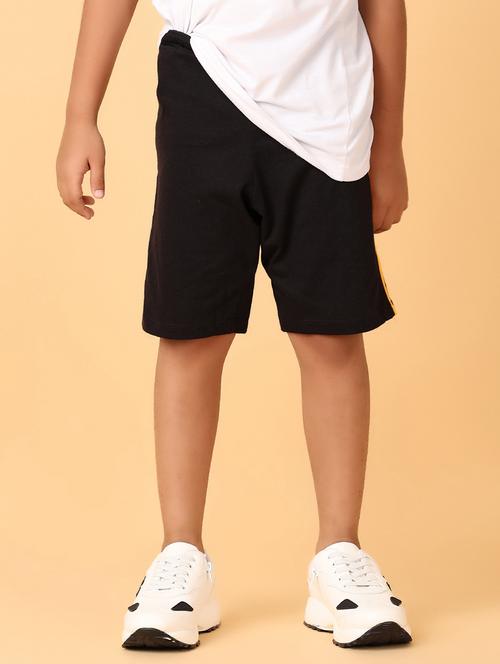 boys black solid shorts - 21502286 - Standard Image - 0