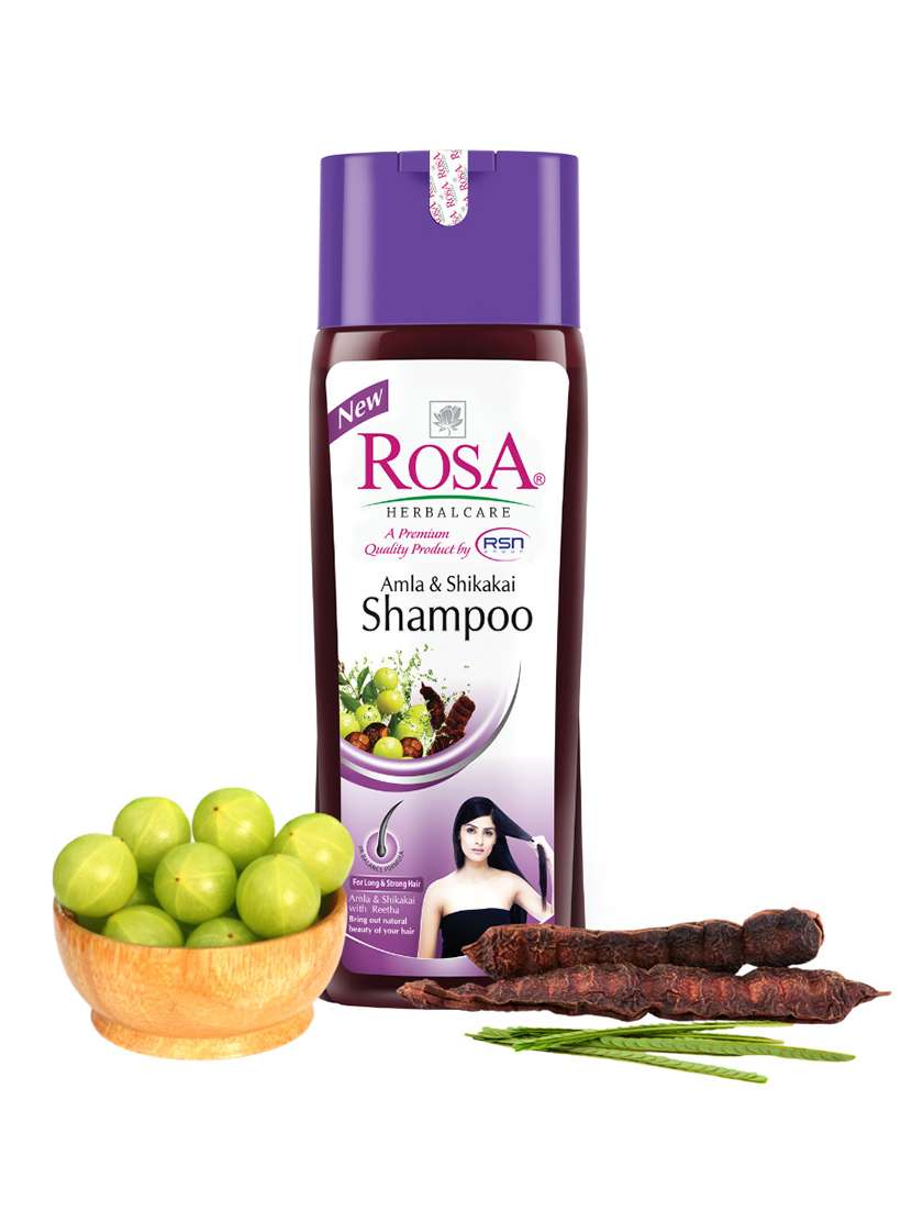 rosa amla & shikakai shampoo with reetha i herbal ingredients i long & strong hair -unisex (200ml)