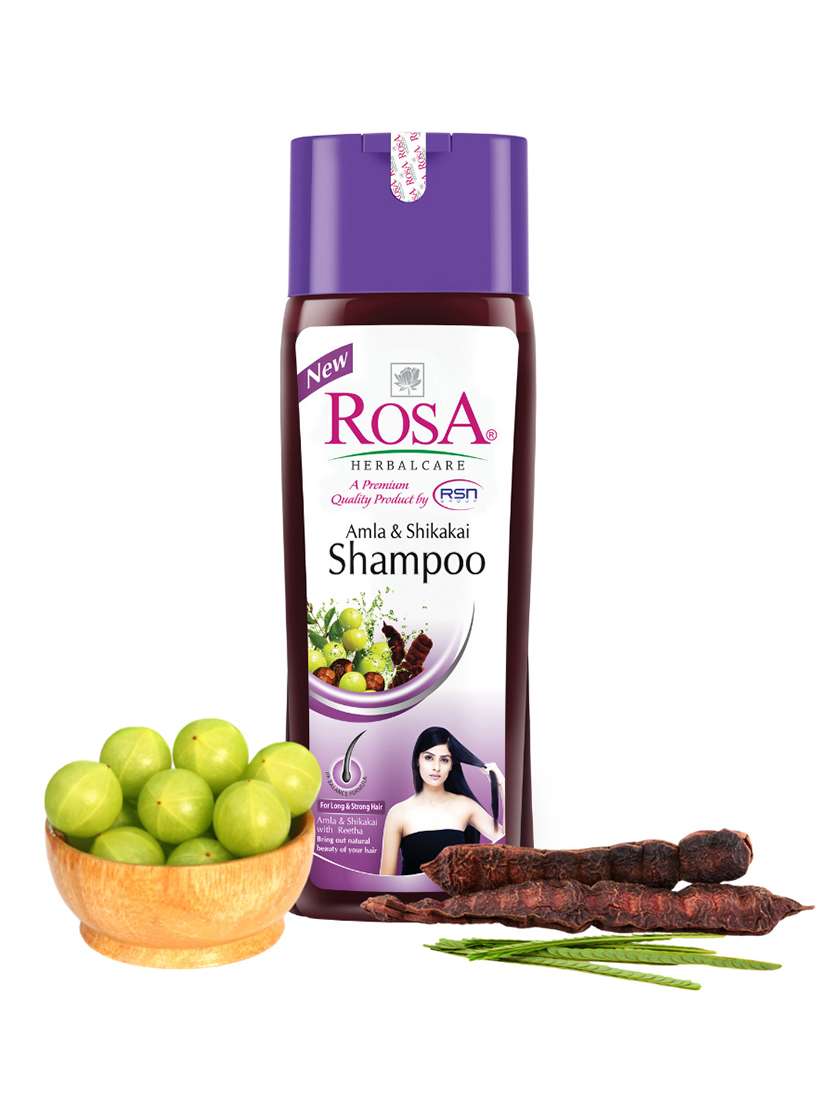 rosa amla & shikakai shampoo with reetha i herbal ingredients i long & strong hair -unisex (500ml)