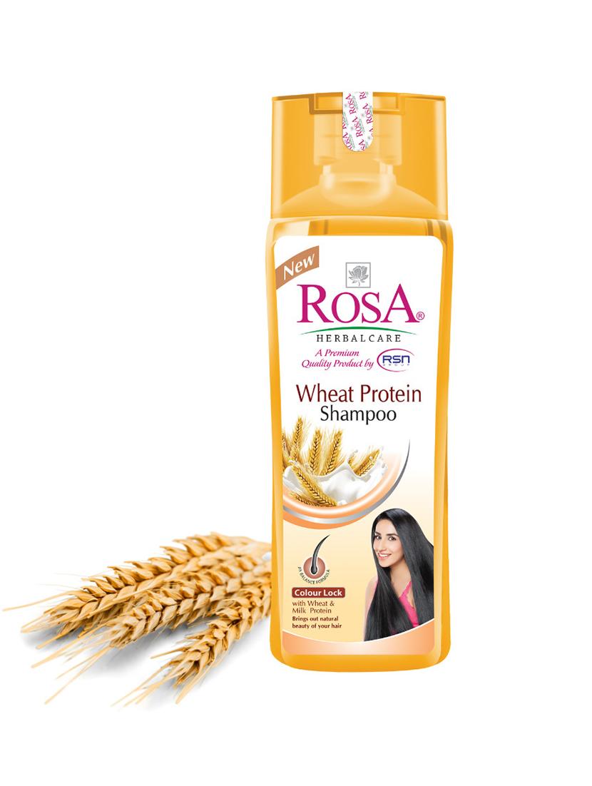 rosa wheat protien shampoo with milk protiens l natural & herbal ingredients i unisex -500 ml