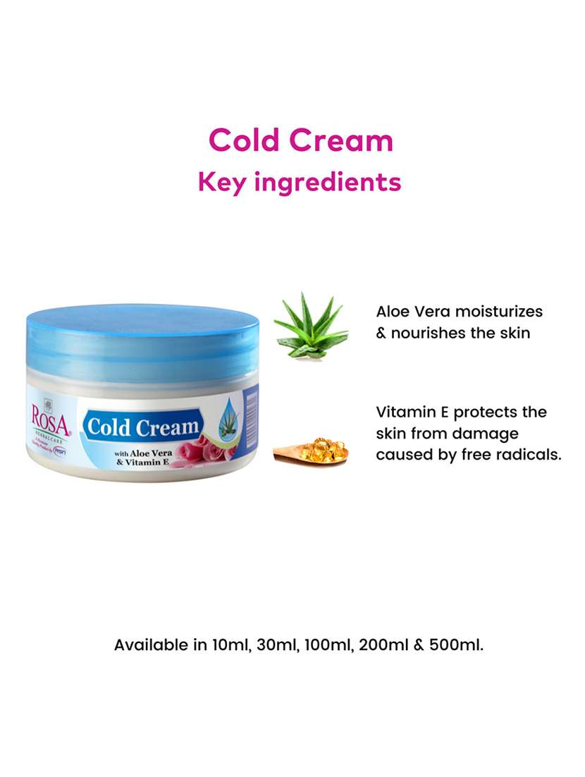 rosa cold cream with aloe vera and vitamin e l moisturizing and soothing - 21502363 -  Standard Image - 3
