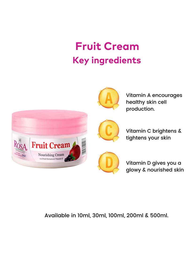 rosa fruit cream with fruit extracts and vitamin e i moisturizing and soothing - 21502366 -  Standard Image - 3