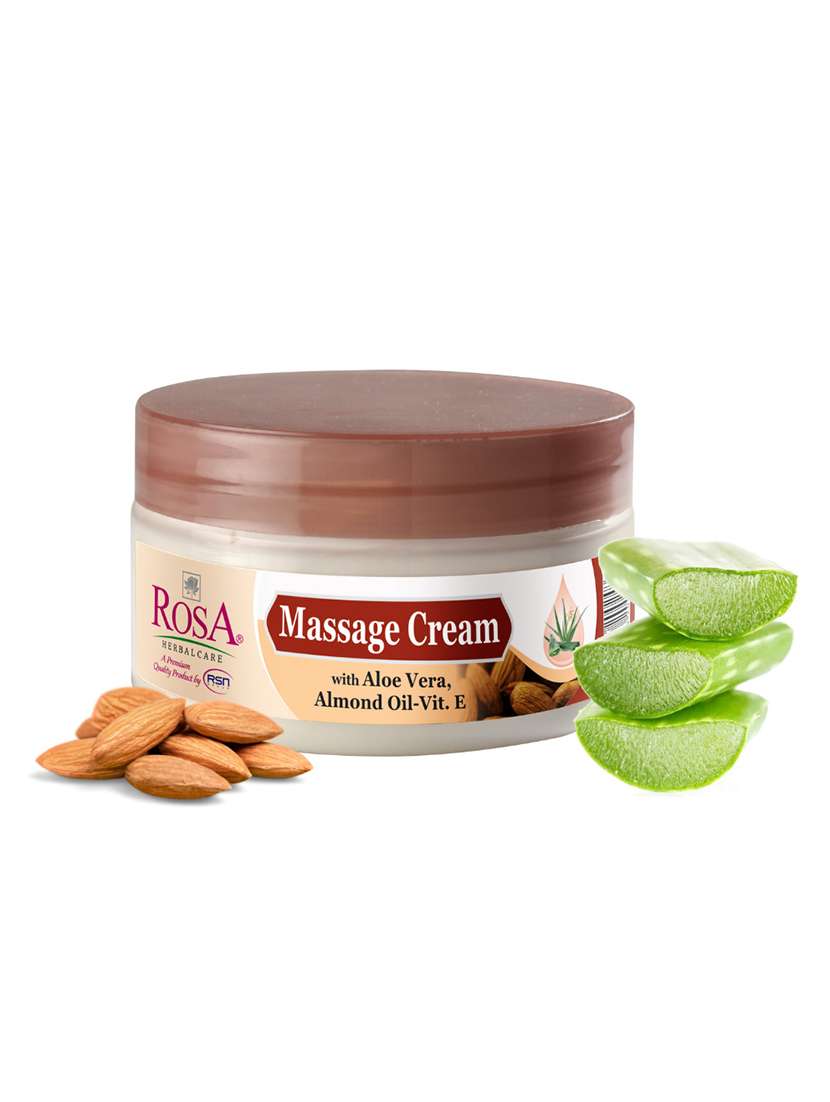 rosa massage cream with aloe vera , almond & vitamin -e