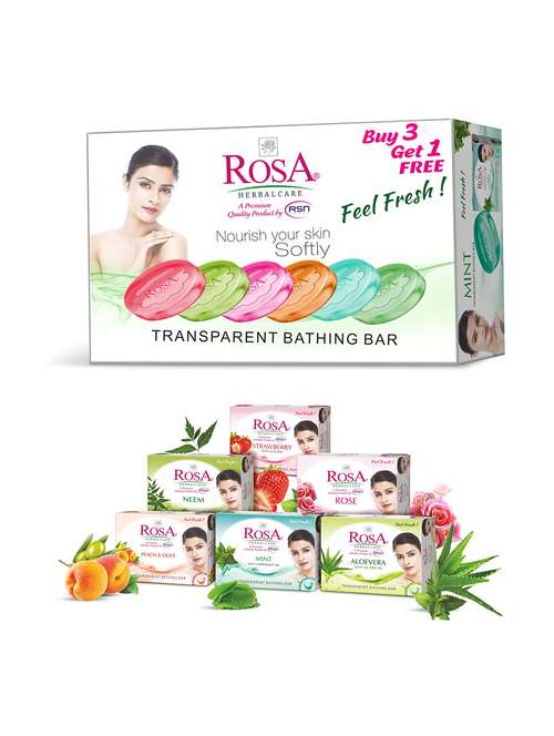 rosa transparent combo pack gel soap (buy 3- get 1 free - 21502375 -  Standard Image - 0
