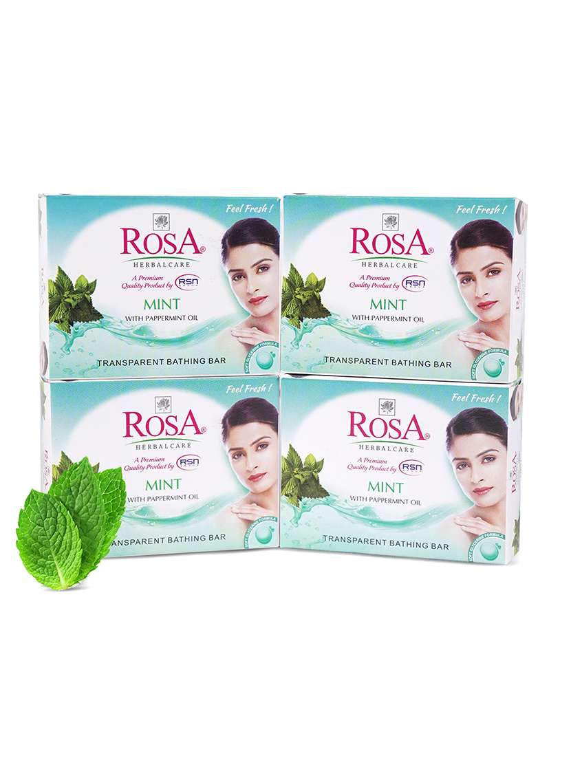 rosa transparent mint gel soap with pappermint oil i skin conditioners