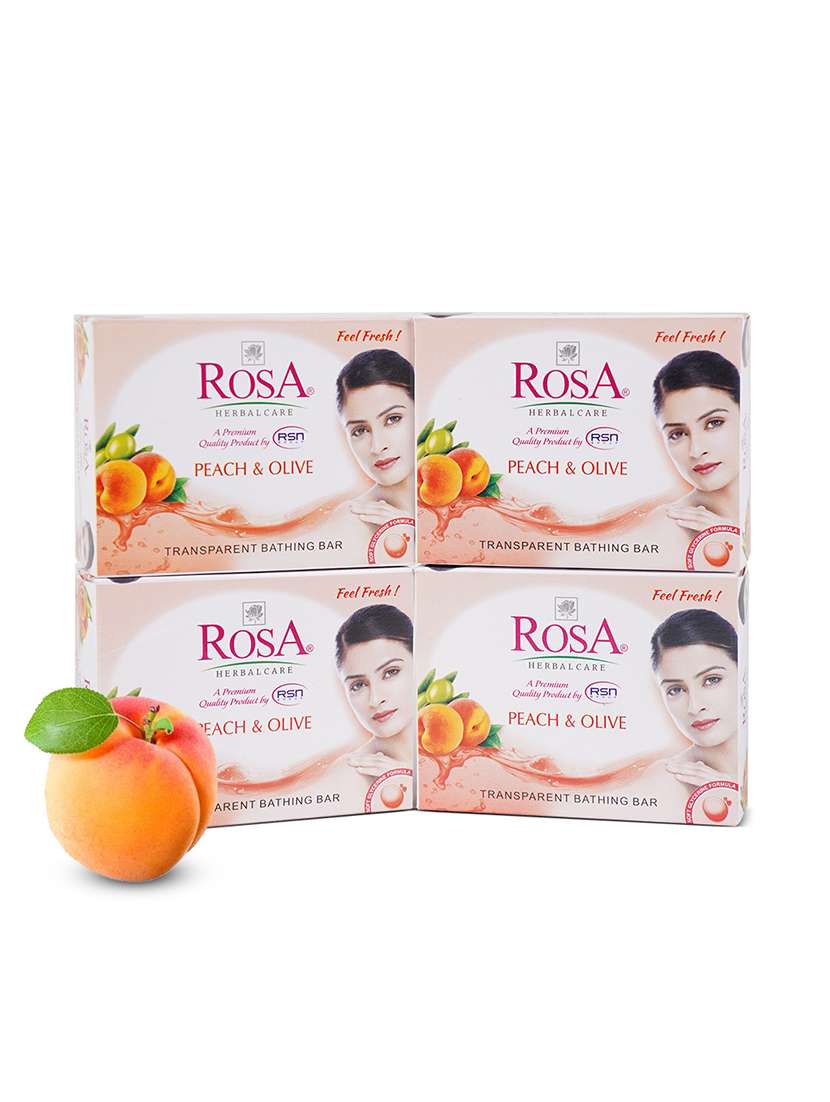 rosa transparent peach & olive gel soap i skin conditioners