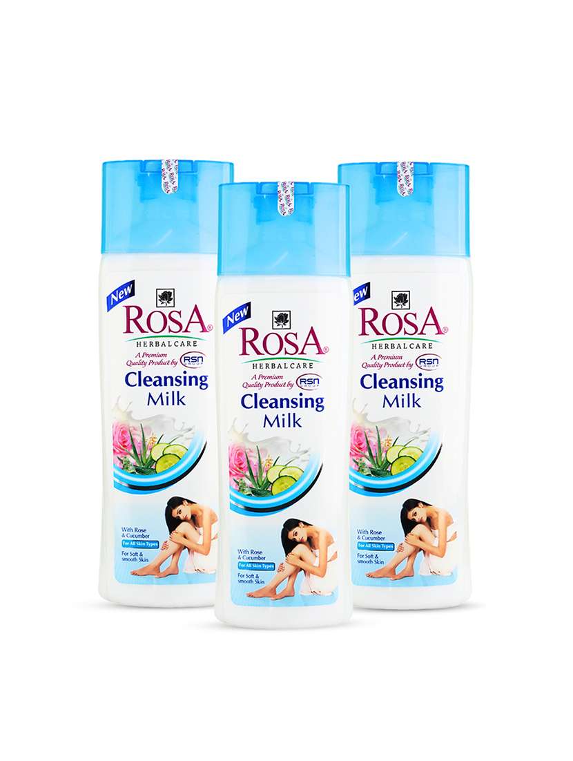 rosa cleansing milk with rose and cucumber l
