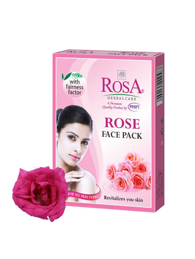 rosa rose face pack with sandal i glowing & tones up skin