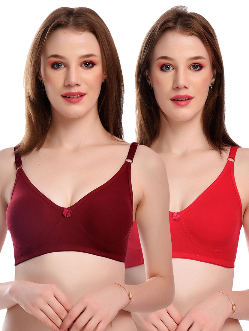 pack of 2 multi coloured hosiery t-shirt bra - 21502480 - Zoom Image - 0