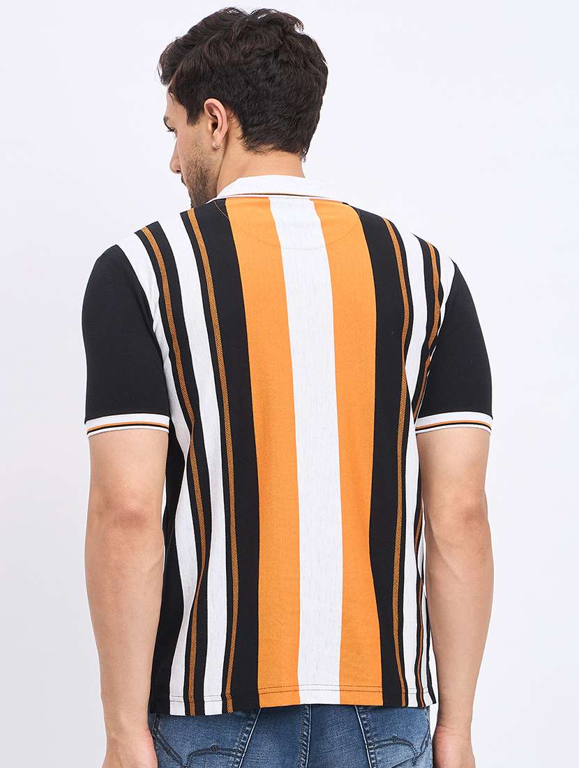 men polo neck striped t-shirt - 21502492 -  Standard Image - 3
