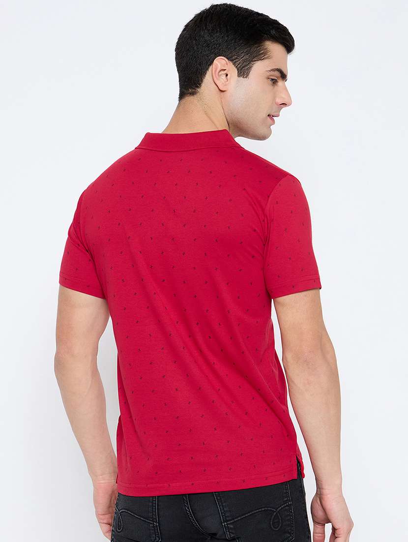 men polo neck printed t-shirt - 21502500 -  Standard Image - 3