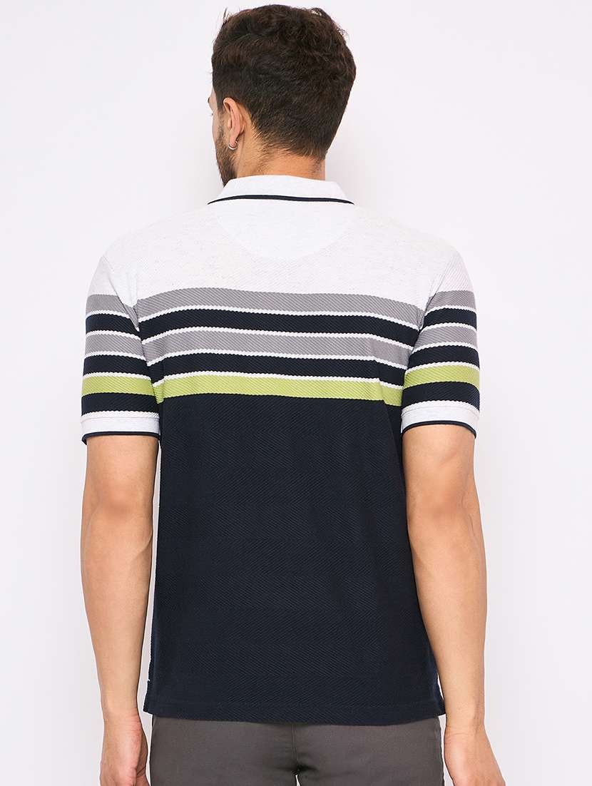 men polo neck striped t-shirt - 21502527 -  Standard Image - 3
