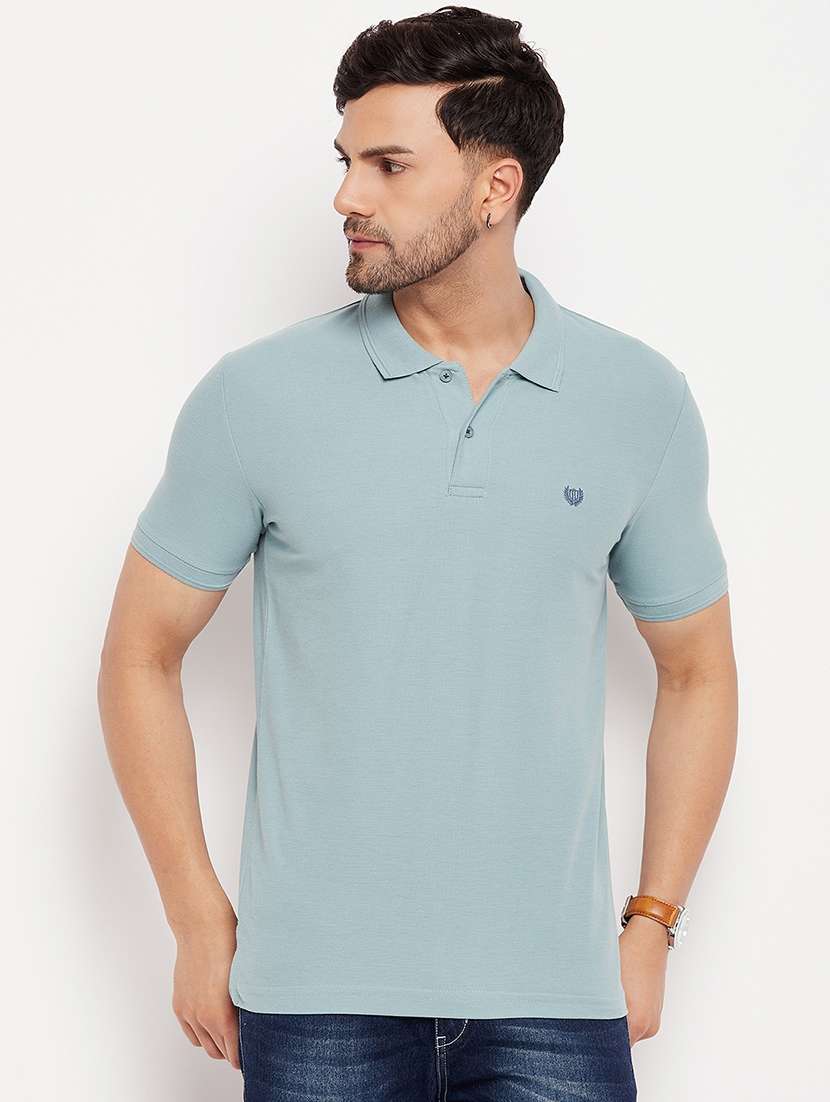 men polo neck plain t-shirt