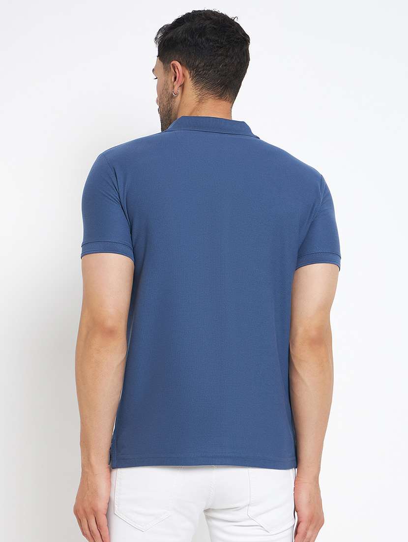 men polo neck plain t-shirt - 21502554 -  Standard Image - 3