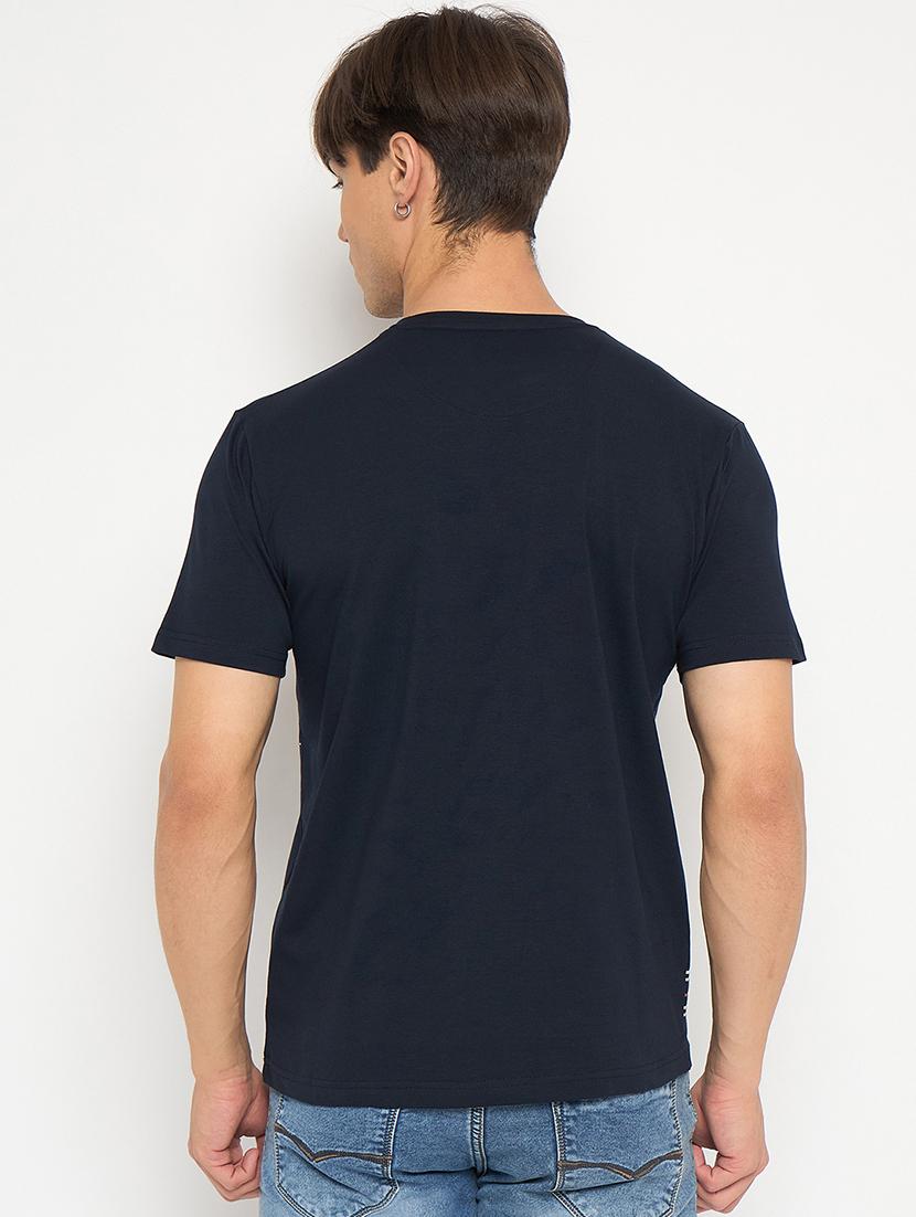 men round neck front printed t-shirt - 21502556 - Standard Image - 3