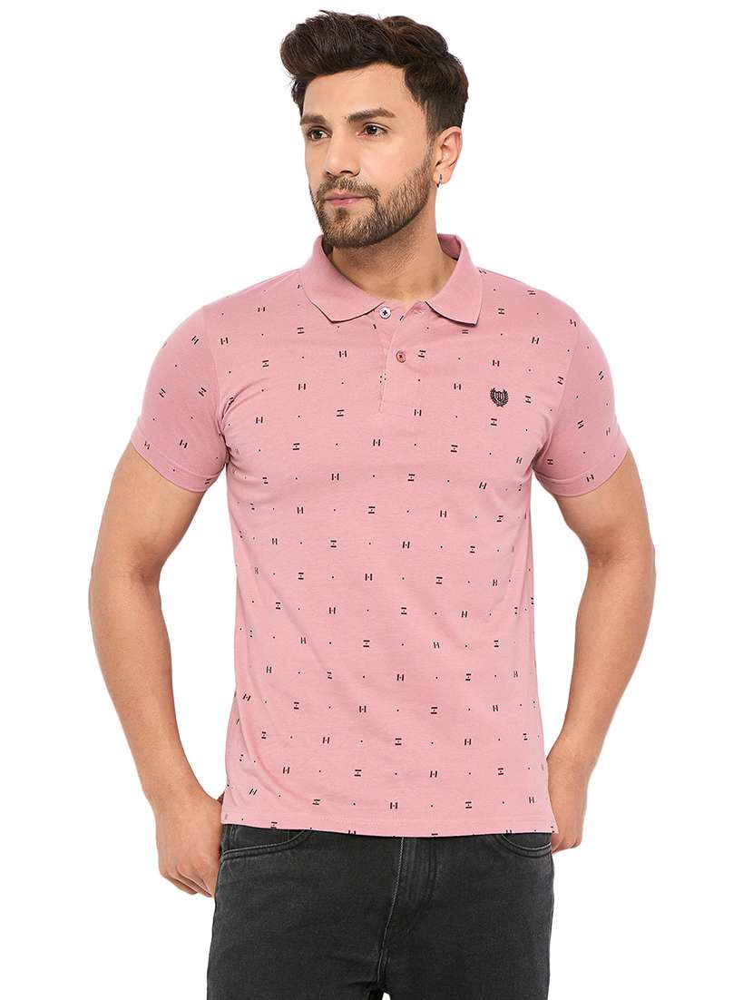 men polo neck printed t-shirt - 21502561 - Zoom Image - 0