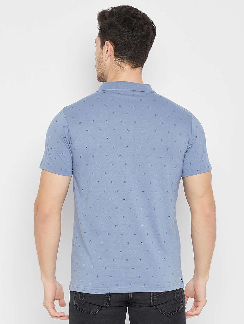 men polo neck printed t-shirt - 21502564 -  Standard Image - 3