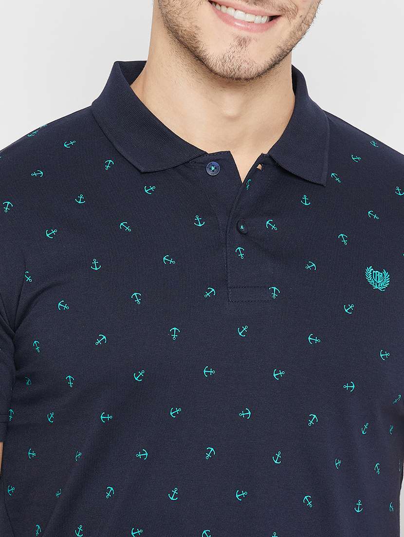 men polo neck printed t-shirt - 21502565 -  Standard Image - 5