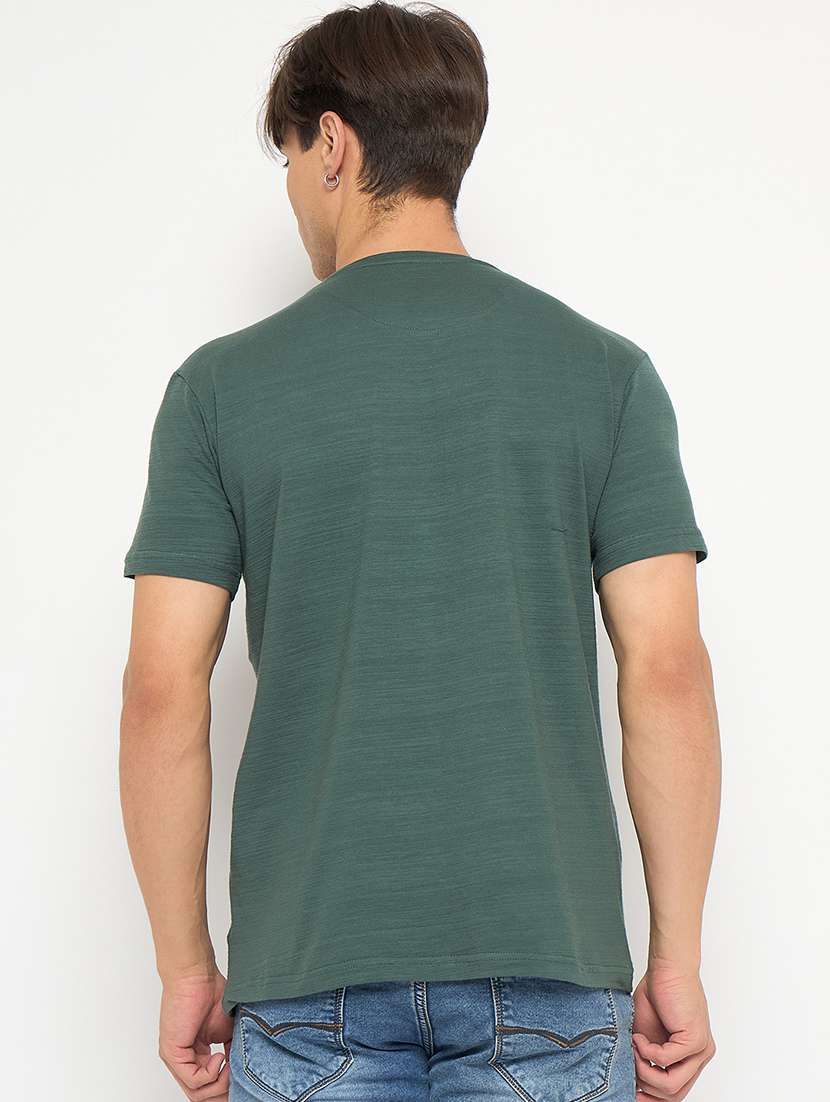 men round neck front print t-shirt - 21502566 -  Standard Image - 3